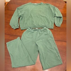 American Vintage Green Sweatshirt & Pants Size M